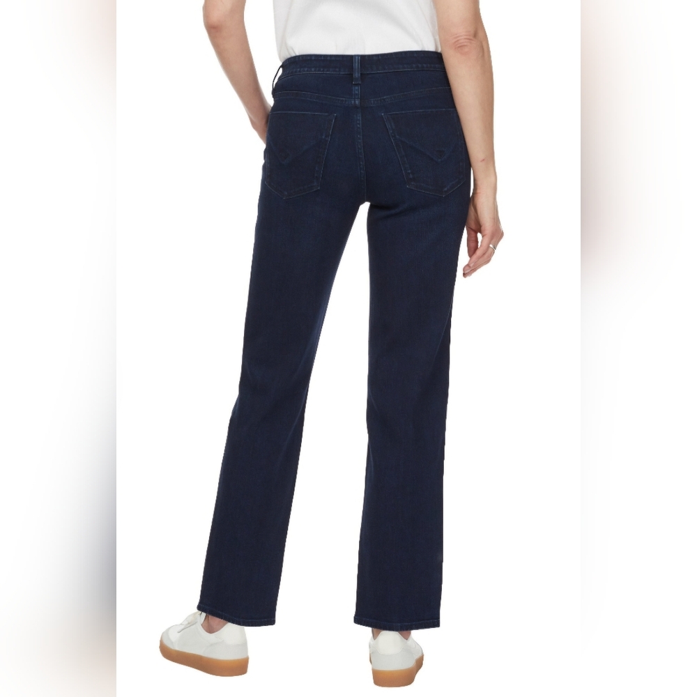 NEW! Hudson Dark Blue Wash Straight Leg Mid Rise Jeans - Picture 3 of 14
